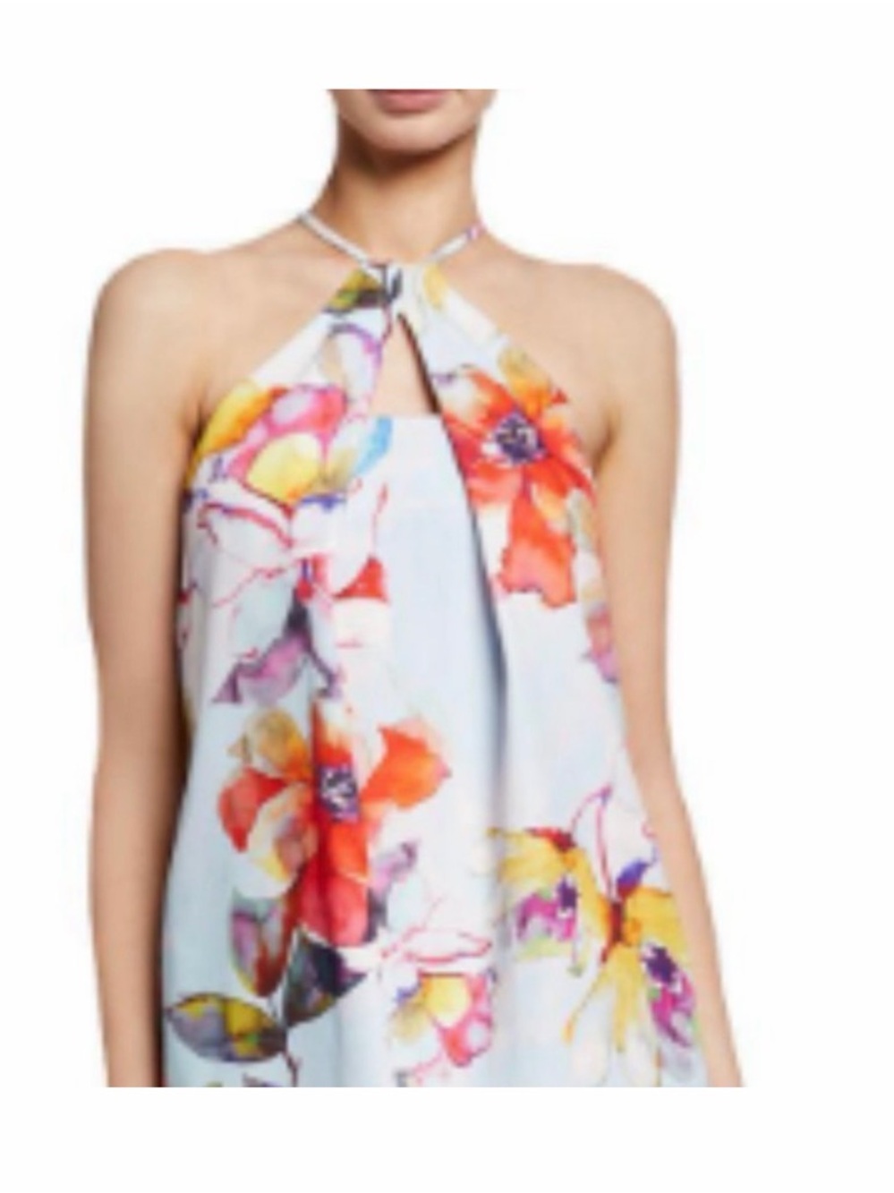 Trina Turk Women’s Chic Floral Halter Mini Summer Dress Size 0 NWT - Picture 2 of 12
